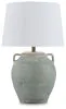 Ashley Furniture L100814 Shawburg - Terracotta Table Lamp - Antique Green