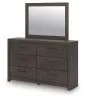 Ashley Furniture B3789B1 Prendonea - Dresser and Mirror - Charcoal