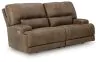 Ashley Furniture PC9180247 Beckley Place - 2 Seat Power Reclining Sofa With Adjustable Headrest - Earth
