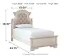 Ashley Furniture B743B13 Ashley Furniture B743B13 Realyn - Twin Upholstered Panel Bed - Chipped White