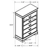 CoasterEveryday 202415 Louis Philippe - 5-Drawer Bedroom Chest - Cappuccino