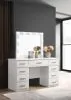 CoasterElevations 203507 Felicity - 9-Drawer Vanity Table With Lighted Mirror - Glossy White