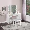 Coaster Fine Furniture 930245 Regina - Makeup Vanity Table Set With Lighting - White
