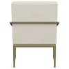 Coaster Fine Furniture 903143 Kirra - Upholstered Metal Arm Accent Chair - Cream