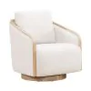 Liberty Furniture 722-ACH15 Nora - Upholstered Swivel Accent Chair - Light Brown / White