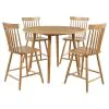 Coaster Fine Furniture 122508-S5 Andrews - 5 Piece Round Counter Height Dining Set - Light Ash