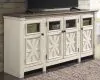 Ashley Furniture W647-60 Bolanburg - Extra Large TV Stand - White / Brown / Beige