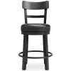 Ashley Furniture D546-624 Ashley Furniture D546-624 Valebeck - UPH Swivel Barstool  - Black