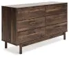 Ashley Furniture EB3660-231 Ashley Furniture EB3660-231 Calverson - Six Drawer Dresser - Medium - Mocha