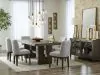 Ashley Furniture D984/45/01(6)/60 Ashley Furniture D984/45/01(6)/60 Burkhaus - 8 Pc. - Dining Room Extension Table, 6 Side Chairs, Server - Dark Brown