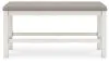Ashley Furniture D642-09 Robbinsdale - Dbl Counter Height Upholstered Dining Bench - Antique White