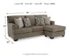 Ashley Furniture 5950518 Stonemeade - Sofa Chaise - Nutmeg