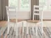 Ashley Furniture D398-01 Ashley Furniture D398-01 Gesthaven - Dining Room Side Chair (Set of 2) - Natural / White