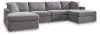 Ashley Furniture 92104S19 Ashley Furniture 92104S19 Modmax - 4-Piece Sectional With Laf And Raf Corner Chaises - Granite