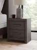 Ashley Furniture B3789/31/36/46/71/96/92(2) Ashley Furniture B3789/31/36/46/71/96/92(2) Prendonea - 7 Pc. - Dresser, Mirror, Chest, Queen Panel Bed, 2 Nightstands - Charcoal