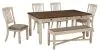 Ashley Furniture D647/25/01(4)/00 Ashley Furniture D647/25/01(4)/00 Bolanburg - 6 Pc. - Dining Room Table, 4 Side Chairs, Bench - Beige
