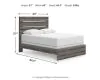 Ashley Furniture PCB2405B2 Graystorm - Queen Panel Bed - Brown Gray