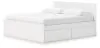 Ashley Furniture EB9630B21 Ashley Furniture EB9630B21 Onita - King Panel Platform Bed With 2 Side Storage - White