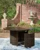 Ashley Furniture PCP760-776 Monterey Point - Round Fire Pit Table - Dark Brown
