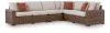 Ashley Furniture PCP610P2 Ashley Furniture PCP610P2 Dolan Creek - 4-Piece Outdoor Sectional - Beige / Brown