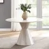ACME DN07075 Ogin - Round Dining Table - Marble Print & Natural