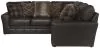 Jackson Furniture Industries 4378/42/62-09 Jackson Furniture Industries 4378/42/62-09 Denali - 2 Piece Italian Leather Match Sectional With 8 Included Accent Pillows - Chocolate
