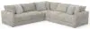 Jackson Furniture Industries 2306/63/59/73-01 Bucktown - 3 Piece Sectional With Extra Thick Cuddler Seat Cushions - Parchment