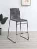 CoasterEssence 192064 Jerome - Woven Rope Metal Bar Chair (Set of 2) - Charcoal