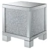 CoasterElevations 722497 Gillian - Rectangular Mirrored Acrylic Side End Table - Silver