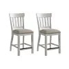 Intercon DK-BS-460C-RFO-K24 Drake - Slat Stool - Rustic White / French Oak