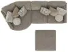 Jackson Furniture Industries 3145/73/92/28-28 Jackson Furniture Industries 3145/73/92/28-28 Turner - 2 Piece Sofa Cuddler With Left Side Facing Cuddler And Cocktail Ottoman - Mushroom