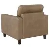 Coaster Fine Furniture 504669 Scotland - Faux Leather Upholstered Track Arm Chair - Brown