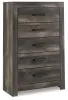 Ashley Furniture B440-46 Wynnlow - Five Drawer Chest - Gray