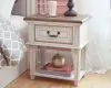 Ashley Furniture B743-91 Realyn - One Drawer Night Stand - Chipped White