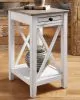Ashley Furniture A4000374 Adalane - Accent Table - White / Gray