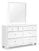 Ashley Furniture B680B1 Fortman - Dresser And Mirror - White