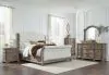 Ashley Furniture B944/31/36/46/58/56/97/93(2) Ashley Furniture B944/31/36/46/58/56/97/93(2) Ardenfield - 8 Pc. - Dresser, Mirror, Chest, King Upholstered Sleigh Bed, 2 Nightstands - Light Brown