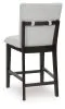 Ashley Furniture D618-124 Neymorton - Upholstered Barstool (Set of 2) - Dark Grayish Brown
