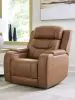 Ashley Furniture PCU1160013A Knightington - Power Recliner With Audio Seating - Caramel