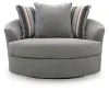 Ashley Furniture PC6410621 Creston Heights - Oversized Swivel Accent Chair - Smolder