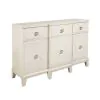Samuel Lawrence Furniture S916-146 Madison - 3-Drawer Server with Cabinets in a Grey-White Wash Finish - Natural