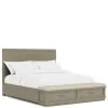 Riverside Furniture 73480-73483-73479 Cascade - King Upholstered Storage Bed - Dovetail