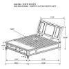 CoasterEssence 201329KE Sandy Beach - Wood Eastern King Storage Panel Bed - Black