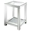 CoasterElevations 736217 Valentina - 1-Shelf Square Glass Top Side End Table - Silver
