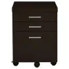 CoasterEveryday 800894 Skylar - 3-Drawer Home Office Mobile File Cabinet - Cappuccino