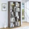 CoasterEveryday 800510 Theo - 7-Shelf Bookshelf - Weathered Gray