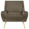 Coaster Fine Furniture 903044 Ricci - Upholstered Saddle Arm Accent Chair - Truffle