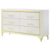 Coaster Fine Furniture 224733 Lucia - 6-Drawer Dresser - White