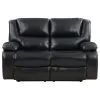 Coaster Fine Furniture 610245 Camila - Upholstered Motion Reclining Loveseat - Black