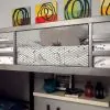Furniture of America CM-BK1049 Ballarat - Triple Twin Bunk Bed With Desk - Silver